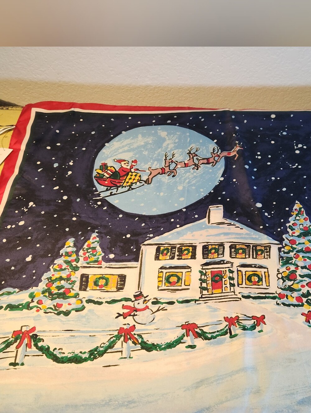 NWT Talbots 100% Silk "Winter Wonderland" Christmas Square Scarf – NIB/Tag